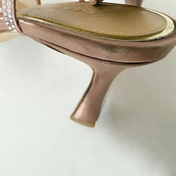 Jewel Badgley Mischka Tammy Mesh Pointed Toe Slingback Stiletto Heels Size 8.5 - Picture 11 of 11